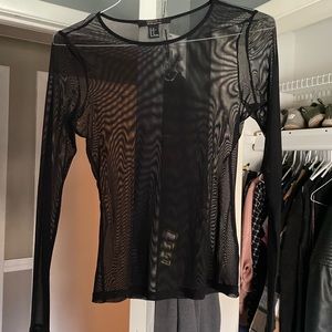 Sheer Long Sleeve Top